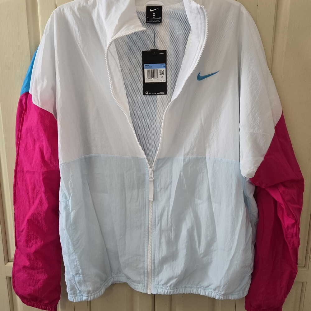Nike MENS Colorblock WINDBREAKER Jacket - White, Pink, Blue
